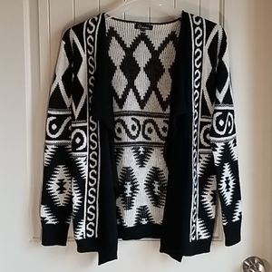 Black and Cream Women's Cardigan